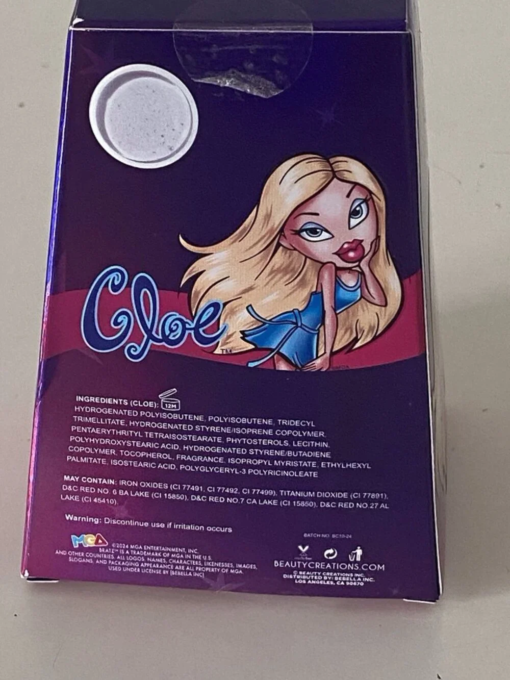 BRATZ‎ X Beauty Creations Vanilla Scented Lip Oil CLOE 0.18 Oz NEW In Box Sealed